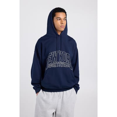 America Today Skip Hood Dark Blue Maat: XS | Sweaters Outlet | Heren | Blauw