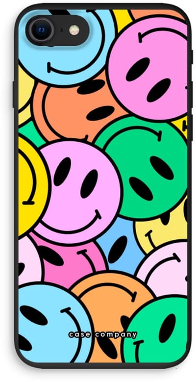 Case Company® - Hoesje geschikt voor iPhone 8 hoesje - Smiley N°1 - Biologisch Afbreekbaar Telefoonhoesje - Bescherming alle Kanten en Schermrand