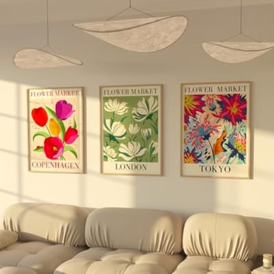 Dubbelzijdige Kunstdruk Posterset - Moderne Wanddecoratie voor Woonkamer en Slaapkamer (30x42 cm)