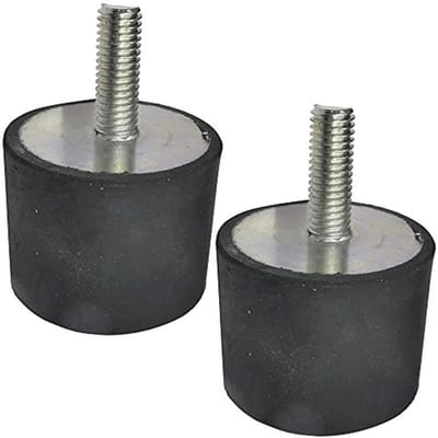 Set van 2 rubberen trillingsdempers - M8 schroefdraad - Ø40mm H:30mm - shore hardheid 70