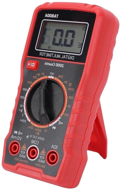 Digitale Multimeter - Spanningsstroomtester Elektrische Tester - Elektrische Werkzaamheden - Automatisch Bereik - 15 x 10 x 4 cm - Grijs