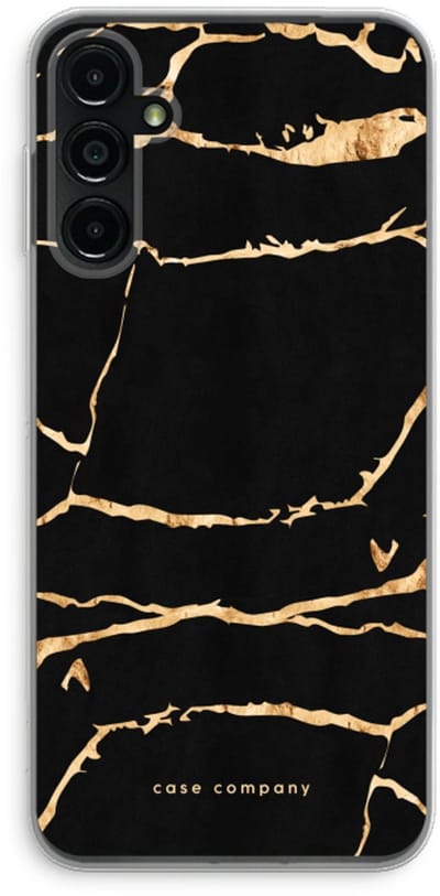 Case Company® - Hoesje geschikt voor Samsung Galaxy A14 hoesje - Gouden marmer - Soft Cover Telefoonhoesje - Bescherming aan alle Kanten en Schermrand