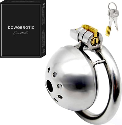 DOWO® - Mini Locker - Kuisheidskooi- Chastity cage - Peniskooi - Hemisferisch - Staal - 50 mm