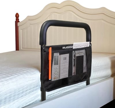 Bedbeugel - Bedhek Veiligheidsbeugel - Ondersteuning bij Opstaan - Verstelbare Hoogte - 5.1 x 42 x 53 cm - Zwart