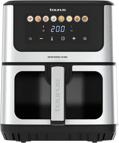Digitale Airfryer - Hete Lucht Frituur - Gezond Koken - 8 Programma's - 65 Liter - Zwart