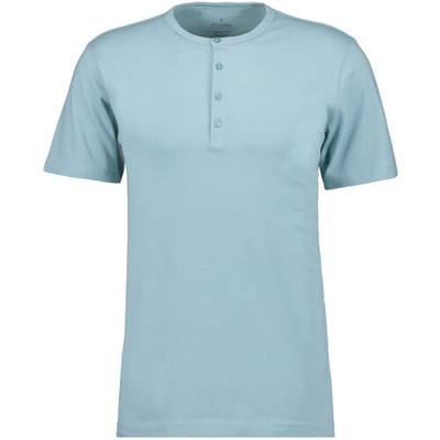 Ragman T-Shirt Serafino Round Neck Uni Pima Cotton Mint / male