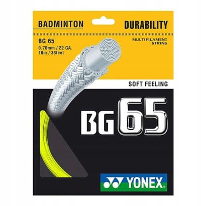 Yonex BG 65 Badminton Snaren - 0,7 mm gel