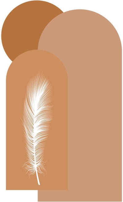 Vooraf gelijmd vliesbehang met gigantische muurschilderingen - BOGEN EN WOESTIJNVEER - 100x60cm
