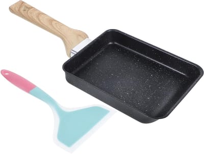 Tamagoyaki Pan - Japanse Omeletpan - Ontbijt Bakken - Antiaanbaklaag - Vierkant Ontwerp - Zwart