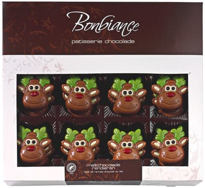 Bonbiance melkchocolade rendiertjes - 540 gram - Kerst - patisserie chocolade
