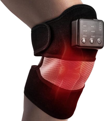 Knie Massage Apparaat - Rood Lichttherapie Met Vibratie En Verwarming - Infrarood Massageapparaat - Kniebrace Massager voor Pijnbestrijding & tegen Gewrichtspijn – Schouder