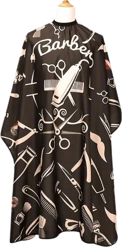 Livano Baardschort - Beard Bib - Scheerschort - Baard Cape - Kappersmantel - Kapmantel - Zwart