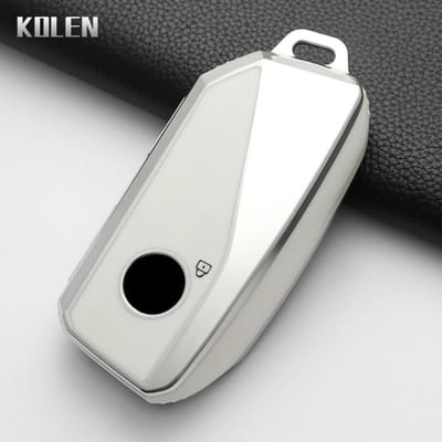 Luxe Auto Afstandsbediening Sleutelhoes Cover Voor Bmw 1 5 7 Serie X1 X3 X5 X6 X7 Xm Ix U06 G09 G70 G80 G81 I5 Ix3 Ix1 Beschermde Sleutelhanger Fob gray
