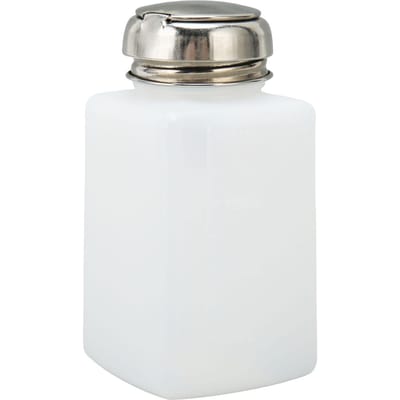 Drukknop Lege Pomp Dispenser Afsluitbare Vloeistof Pompfles voor Nagellak Make-up Remover 200ml white