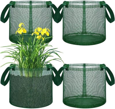 Vijvermanden - Plantenmanden Gaas - Waterplanten Verzorgen - Herbruikbaar Opvouwbaar - 4 stuks - Groen