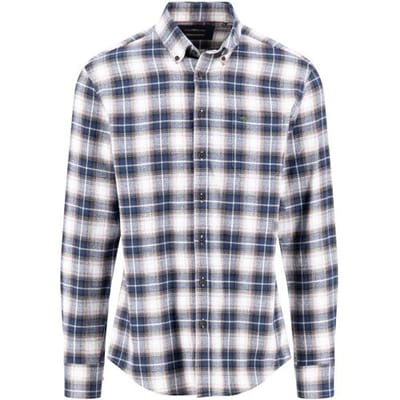 Fynch-Hatton Overhemd Colorful Multi Check Button-Down Dark Leaf-Multi / male
