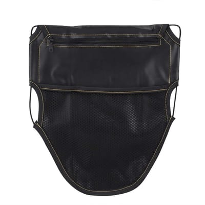 Dailygoods- Opbergtas Onder Stoel - PU Lederen Organizer - Motorfiets/Scooter - Met Mesh Zak - Ruimtebesparend - Inclusief Montage Accessoires - Opbergzak