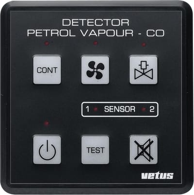VETUS Benzinedamp en Koolmonoxide Detector 12/24 Volt inclusief Sensor