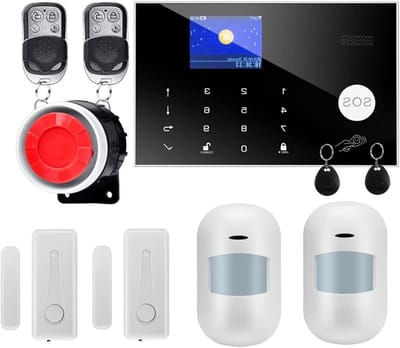 Draadloos Alarmsysteem - Inbraakbeveiliging GSM - Huisbeveiliging - Mobiele Meldingen - 10 Gram - W7B2