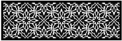 Deurmat Ornament Pattern antraciet - 50x150 cm