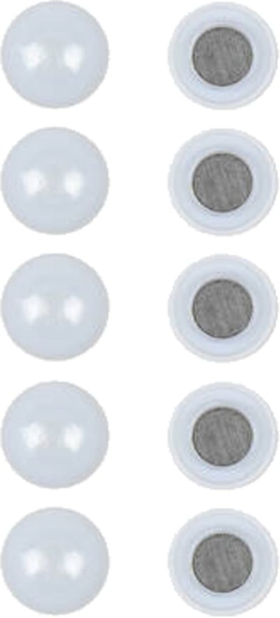 Benson Sterke ronde magneten - Ø 3 cm - wit - set van 10 stuks