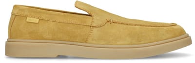 Manfield - Heren - Gele suède loafers - Maat 43