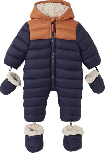 Vertbaudet Colorblock kruippakje baby gevoerd en gewatteerd