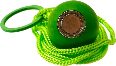 Boulemaus – Jeu de Boules - Magneet - Krachtige Magnetische bouleopraper lichtgroen in de vorm van but met koord – 4 kg
