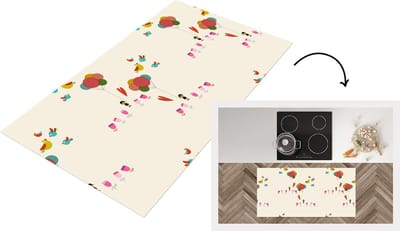Keukenloper - Loper keuken - Meisjes - Ballonnen - Bloemen - Patronen - 120x60 cm - Keukenloper vinyl