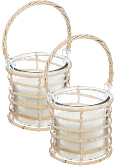 Atmosphera geurkaars Boho - 2x - 430 g - citrus/citronella geur - 31 branduren - zomer geur