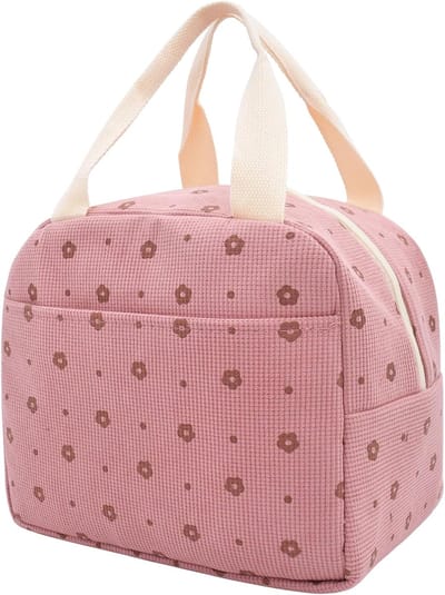 Koelrugzak - Picknicktas - Lunchtas - Lunchtas Volwassenen - Lunchtas meisjes - Roze bloemen lunchtas - Schooltas voor kinderen - Leuke lunchtas - Perfect voor werk - picknicks - het strand - reizen of andere buitenactiviteiten