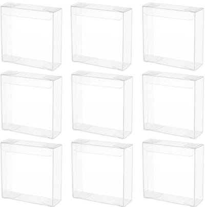 Dailygoods- Geschenkdozen 20 stuks - Doorzichtige PVC Dozen - Huwelijksgunstdozen - Verjaardagscadeau - Feestgunst - Festivalcadeau verpakking 9 x 9 x 3 cm - Cadeaudozen