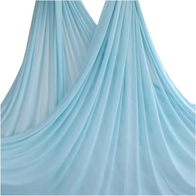 Aerial Yoga Hamac - Yoga Swing - Lichaam Bouwen - Elastische Ondersteuning - 5.5 Meter - Lichtblauw