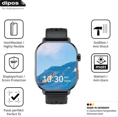 dipos FLEX – 2x Matte Screenprotector geschikt voor Jugeman P131 | Volledige Schermbescherming | Case-Friendly