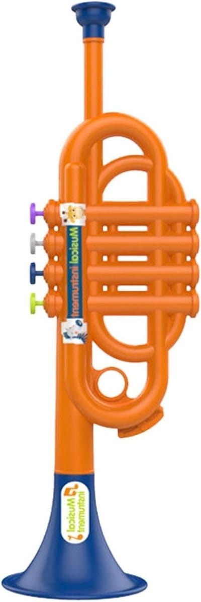 Kinder Trompet Speelgoed - Muziek Hoorn - Muziek Ontdekken - Kindvriendelijk Ontwerp - 46 cm Lengte - Kleur Willekeurig