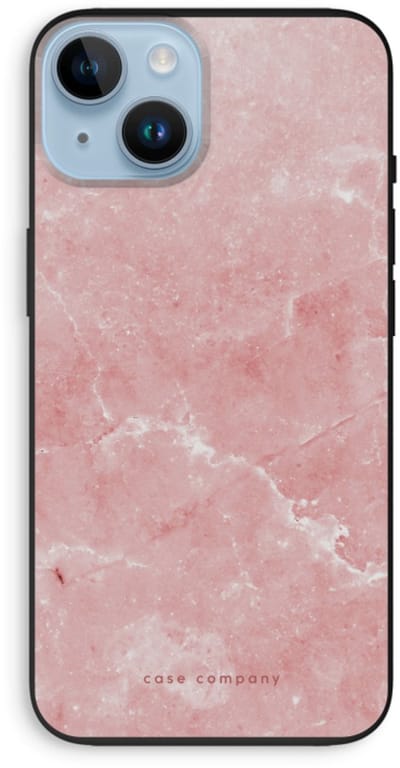 Case Company® - Hoesje geschikt voor iPhone 14 hoesje - Roze marmer - Biologisch Afbreekbaar Telefoonhoesje - Bescherming alle Kanten en Schermrand