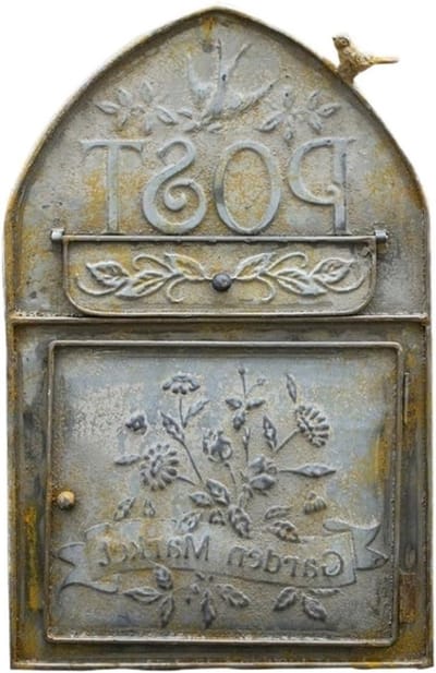 Brievenbus Muurbevestiging - Postbus Buiten - Post Ontvangen - Antieke Stijl - 40x25.5cm - Antraciet