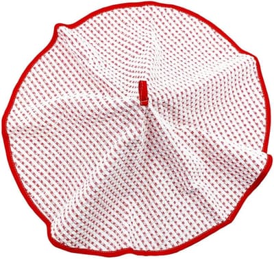 Keukenhanddoek Rond - Paola lijn Katoen - Keuken Drogen - 100% Natuurlijk - Diameter 62 cm - Rood