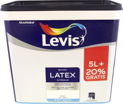 Levis - Latex Binnen - Wit - 6 L