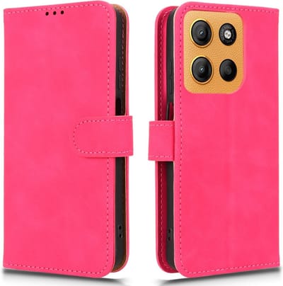 Coverup Hoesje - Geschikt voor Motorola Moto G15 / G17 (Power) Hoesje - Coverup Book Case - Roze