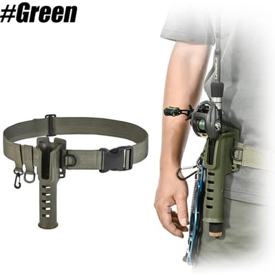 1 Pièce Ceinture de Maintien pour Canne à Pêche Réglable Zone de Taille Ceintures de Wading Pour Hommes Équipée d'un Insérateur de Canne de Taille Voyage Pour Spinning Casting