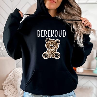 Dames hoodie zwart Berekoud- Warme hoodie- warme trui-Maat M