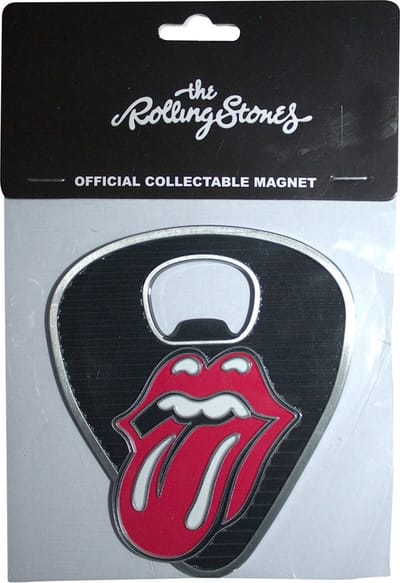 The Rolling Stones - Classic Tongue Plectrum Flessenopener - Zwart/Rood