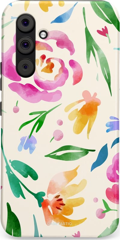 Casetastic Hoesje Geschikt voor Samsung A54 (5G) - Stijlvolle Beschermende Duo-layer Case - Floral Flow