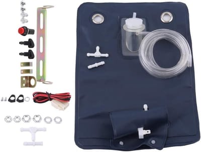 Ruitensproeier pompkit - Wisser pomp - Voorruit reinigen - Universeel voor klassieke auto's - 12V - Zwart