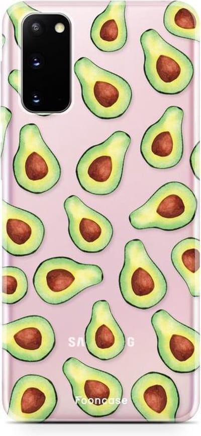Fooncase Hoesje Geschikt voor Samsung Galaxy S20 - Shockproof Case - Back Cover / Soft Case - Avocado