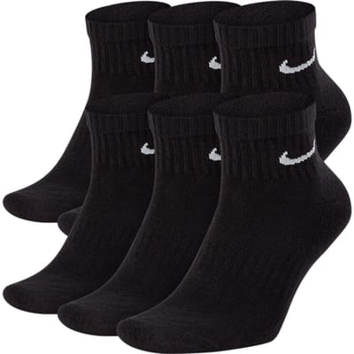 Nike Everyday Cushioned Ankle 6er Pack Sokken Zwart K010