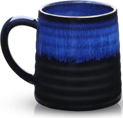Extra grote keramische koffiemok van 700 ml met grote handgreep, ideaal voor thee en koffie, vaatwasser- en magnetronbestendig, handgemaakt met glazuurafwerking