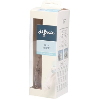 Difrax Babyfles Handgreep - 240 ml - Bruin - 1 Stuk - Anti Koliek
