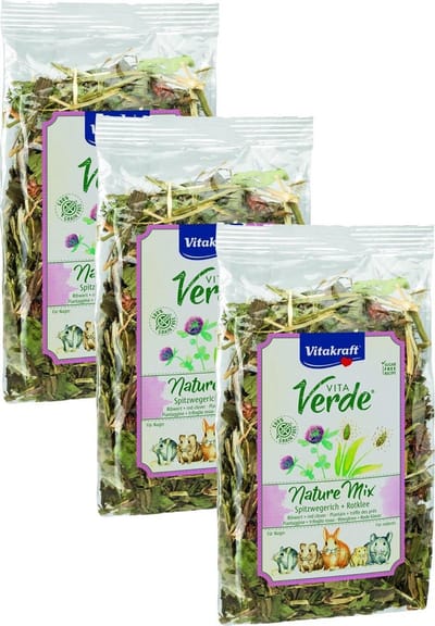 Vitakraft Vita-Verde Weegbree En Klaver - Knaagdiersnack - 3 x 70 g
